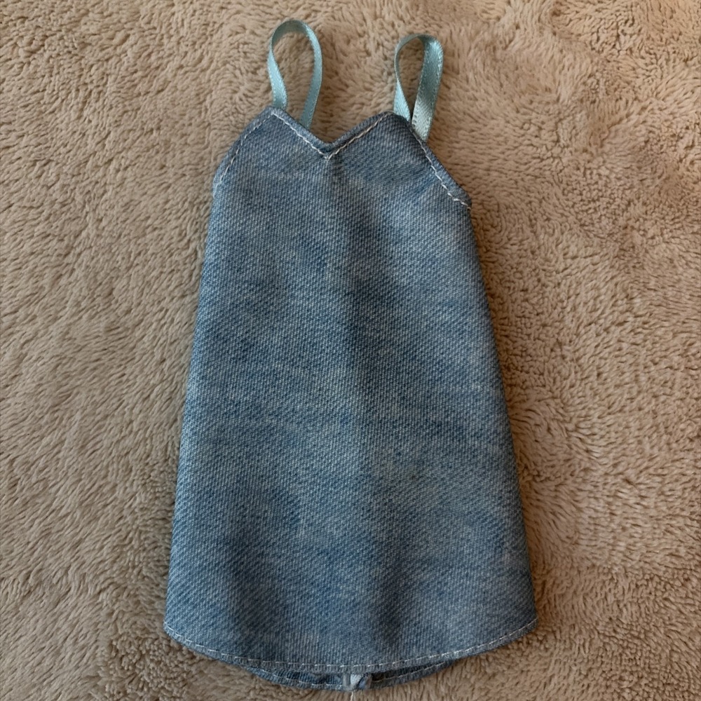Barbie Fashion Doll Clothes‎ Blue Denim Slip Dress Fashionista B11